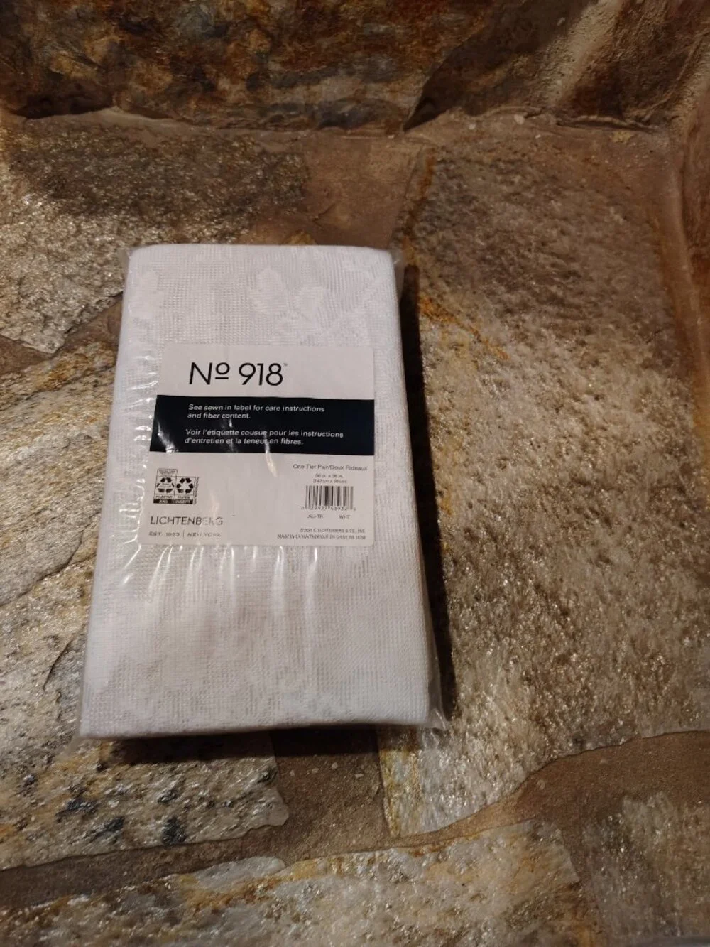No 918 Lichtenberg White Lace One Tier Pair NIP Brand New 58